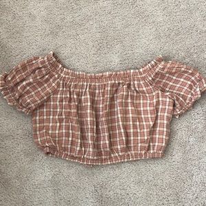 Red plaid American Eagle shirt